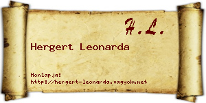 Hergert Leonarda névjegykártya